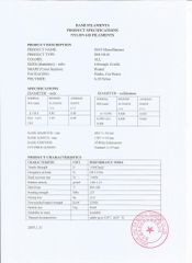 DAMI QUALITY REPORT certificate from Chongqing Dami New Material Technology Co., Ltd.