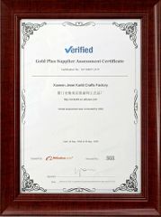 GOLD PLUS SUPPLIER ASSESSMENT CERTIFICATE certificate from Xiamen Jimei Kailili Crafts Factory