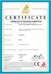 CE certificate from Jiangsu JISE Intelligent Storage Equipment Co., Ltd.