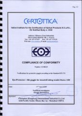 EU certificate from Shenzhen Gloffie Outdoor Products Co., Ltd