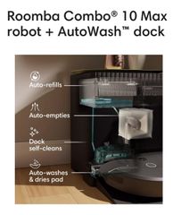 Black New iRobot Roomba Combo 10 Max robot + AutoWash Dock Robot Vacuum - Image 2