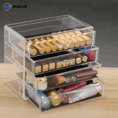 Large Four Drawer Transparent Acrylic Multilayer Drawer Cosmetic Storage Box Desktop Jewelry Storage Box - Image 2