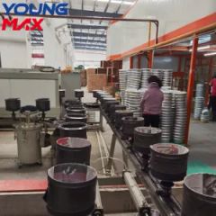 Non Stick Cookware Powder Coating Line Machine Trademark OEM Condition New Coating Paint Certification ISO HS Code 8424899990 - Foshan Youngmax Machine Co.LTD