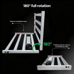 1000W 10bars Foldable Uniform Ppfd Full Spectrum LED Grow Light for Commercial Greenhouse - Image 2