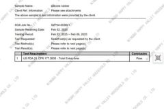 Silicone FDA test certificate certificate from Ningbo Happy Valley Household Co., Ltd.