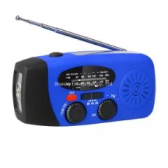 Outdoor Emergency Weather Sos Alert Radio Solar Panel Hand Crank Radio LED - Image 1