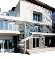 Custom Steel Structure Glass Spiral Stairs - Image 1
