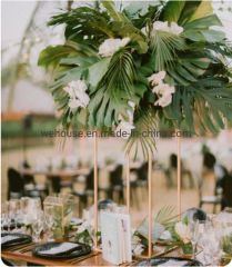 Display Rack Tall Indoor Outdoor Gold Metal Vases Stand Plant Stand - Image 6