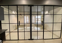 Slim Profile Glass Partition And Doors, Frameless Pattern Plain Thickness 8 mm Color Transparent Profile Size 40x16 Mm Glass Thickness 12 - Image 2
