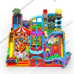 Outdoor Inflatable Obstacle Course Bouncer House Inflatable Bounce Playground - Image 1