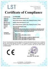 Our certificate certificate from Zhejiang Efon Lighting Co., Ltd.