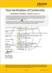 UKCA certificate from Wenzhou Huishang Electric Co. Ltd.