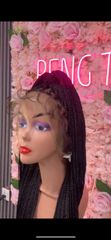Black Colour Long braided Wig - Image 3