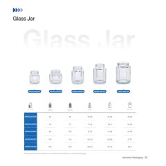 45ml 180ml Hexagonal Clear Glass Jars Food packaging glass bottles for Canned Food - Advantrio Packaging (Shandong) LLC