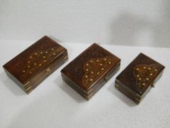 Unique Wooden Box set, For Gift, Rectangle Color Brown Design Unique Shape Rectangle Material Wooden Usage/Application - Image 1