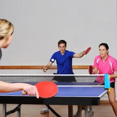 Table Tennis Rackets Set with Training Adjustable Extending Net - Image 6