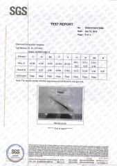 GROUT ANCHOR SS316 SGS TEST REPORT certificate of Xinghua Jinf Stainless Steel Co., Ltd. – certificate photo, supplier certificates section