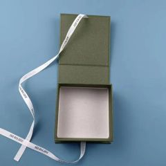 Ring Earring Necklace Jewelry Gift Storage Packaging Paper Box with Satin Ribbon - Image 5