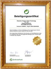 Germany EPR Certification certificate from Shenzhen Hopesun Solar Technology Co., Ltd