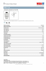 White PVC WISKA SKV 7 LG, Thread Model: PG 16, IP33 IP Rating IP33 Gland Type Pg 7 Head Shape Round Thread Model PG 16 Packaging Type - Image 2