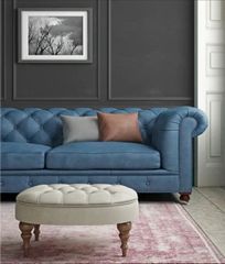 Italian  Leather Fabrics Color Gray Brand Rocco Brown Material Polyester Product Type Leather Usage/Application Sofa - Image 3