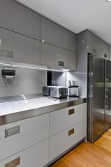 Modular Kitchens Customized Material PVC Appearance Modern Finish Type Polished Mount Type Floor Mount Pattern Design - Image 4