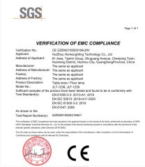 SGS-CE APPROVAL certificate of Huizhou Homelighting Technology Co., Ltd. – certificate photo, supplier certificates section