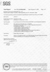 SGS Certification certificate from Baoding Lida Plastic Industry Co., Ltd.