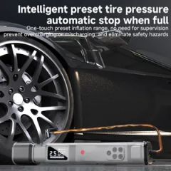 Skylla Air Pump Inflator Flashlight Cordless Portable Air Compressor Motorcycle Car Tire Inflator - Image 2