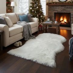 Luxurious Soft Acrylic Fiber Sheepskin Shaggy Rug for Comfort - Image 1