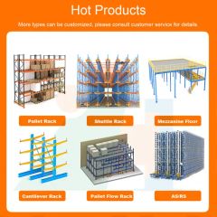 Push Back Rack Steel Q235B 2-6 Levels 1000kg 1Y CE ISO Blue Orange - Image 6