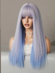 Wig Long Straight Perruques with Bangs Synthetic Wig - Image 6