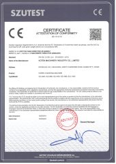 CE certificate from RUIAN KOTEN MACHINERY CO.,LTD