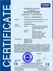 chocolate machine certificate from Guangzhou ETON Import & Export Co., Ltd.
