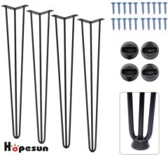 Black Wrought Table Legs Home Furniture Table Frame - Image 1