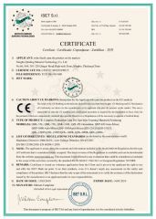 CE certificate certificate from Ningbo Qinding Material Technology Co., Ltd.