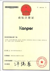 kanpor regist brand certificate from Kanpor Electrical Machinery Co., Ltd.