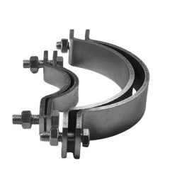 FM UL Approval Galvanized Two Piece Pipe Clamps Origin China Finish Polishing Color Zinc White Thread Unc Thread Trademark - Image 1
