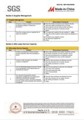 SGS certificate from Cangzhou Weijiang Metal Products Co., Ltd.