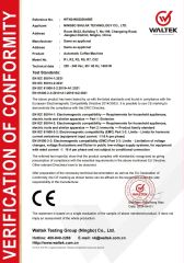CE certificate from Ningbo Longbank Intelligence Appliance Co., Ltd.