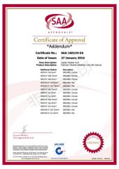 SAA certificate from ZHONGSHAN AOSIMAN LIGHTING CO., LIMITED