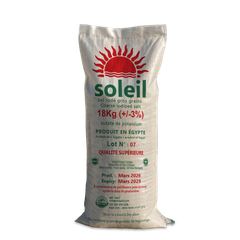 Soleil Brand 18kg Iodized Egyptian Salt | Refined Table Salt |  food-grade salt 99.6%+ NaCl - Image 1