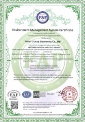 ISO14001 Certification certificate from Suzhou UUCAP Manufacturing Co., Ltd.