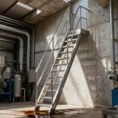 Stainless Steel Escape Stairs with Durable Construction Trademark LS Color Silver Origin Foshan Usage Outdoor Length - Image 4