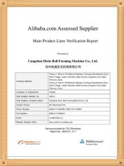 German TUV Assessed Factory certificate of Cangzhou Dixin Roll Forming Machine Co., Ltd. – certificate photo, supplier certificates section