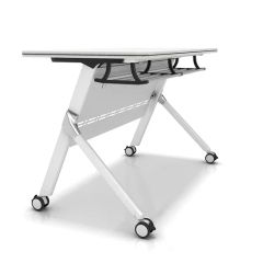 Computer Desk with Wheels Office Meeting Training Folding Table - Image 2
