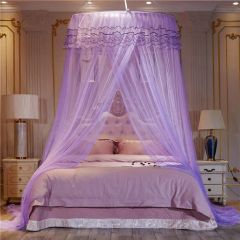 Bed Netting Princess Hanging Round Canopy Comfy Student Dome Mosquito Net - Image 1