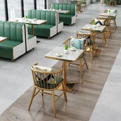 Stylish Customized Restaurant Booth Seating and Table Sets MOQ 50PCS Fixed Fixed Origin China Color Orange Condition - Image 4