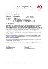 UL certificate of Guangdong Techeng Hardware Electronics Co., Ltd – certificate photo, supplier certificates section