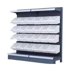 Metal Storage Rack Heavy-Duty Supermarket Stand Adjustable Display Shelf for Cargo Storage - Image 2